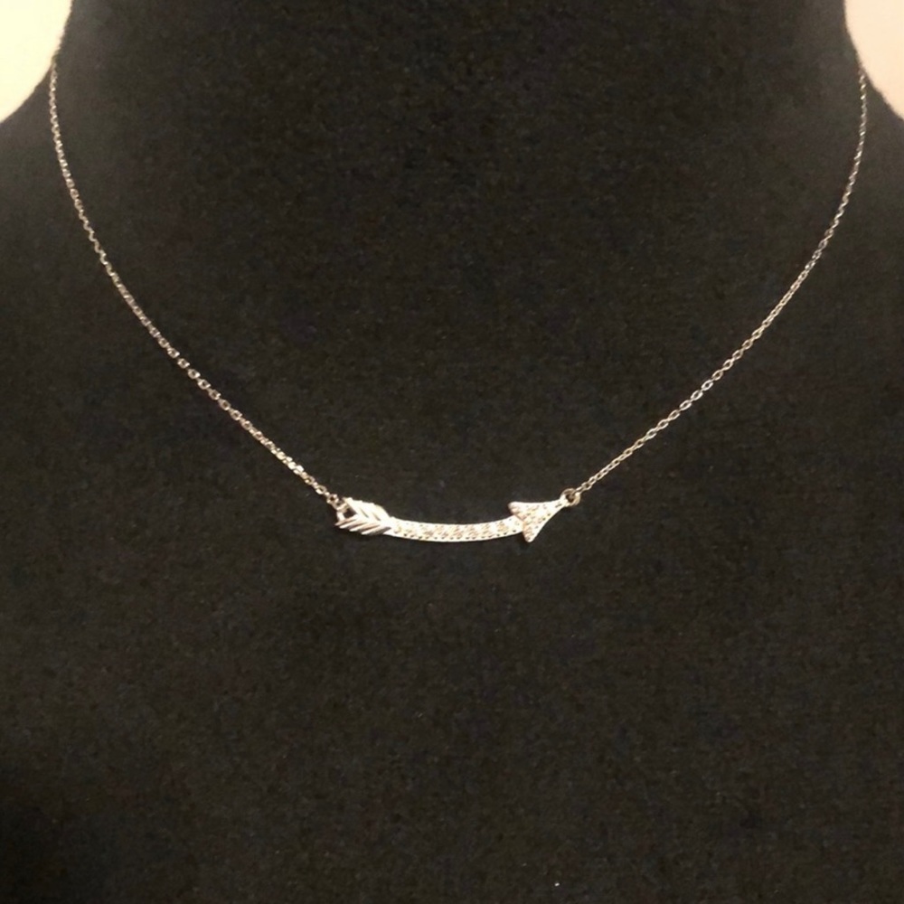 Swarovski Crystal Arrow Necklace with box